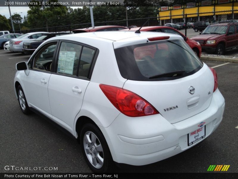 Fresh Powder White / Beige 2008 Nissan Versa 1.8 SL Hatchback