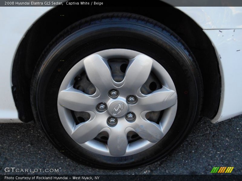 Captiva White / Beige 2008 Hyundai Elantra GLS Sedan