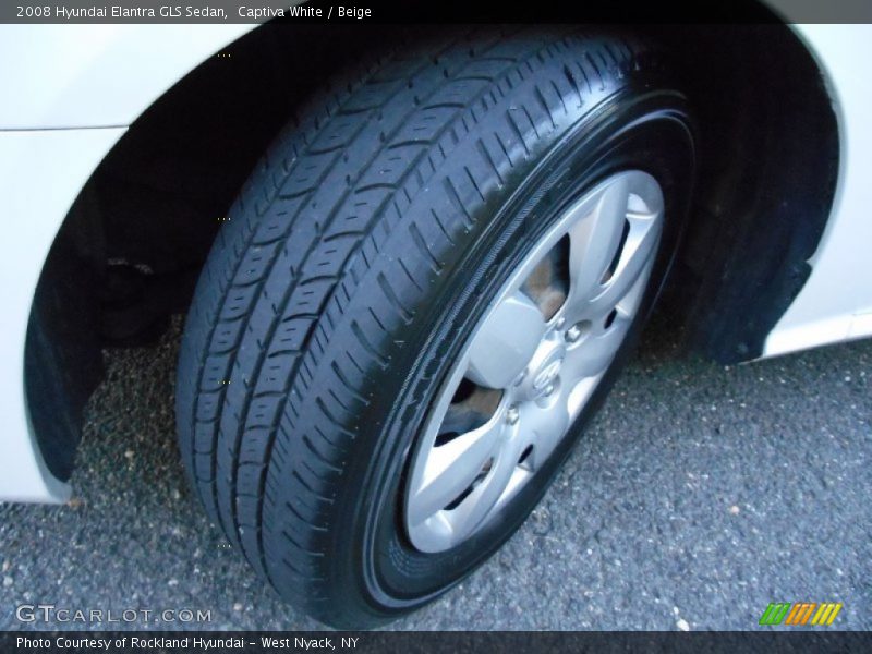 Captiva White / Beige 2008 Hyundai Elantra GLS Sedan
