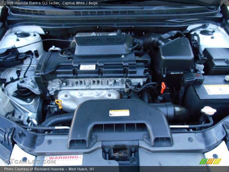 Captiva White / Beige 2008 Hyundai Elantra GLS Sedan