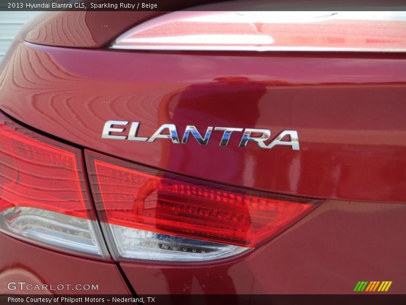 Sparkling Ruby / Beige 2013 Hyundai Elantra GLS