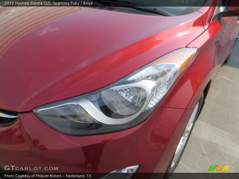 Sparkling Ruby / Beige 2013 Hyundai Elantra GLS