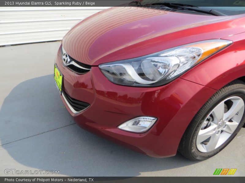 Sparkling Ruby / Beige 2013 Hyundai Elantra GLS