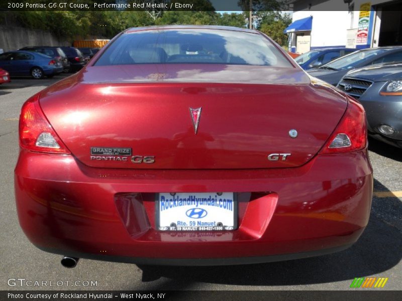 Performance Red Metallic / Ebony 2009 Pontiac G6 GT Coupe