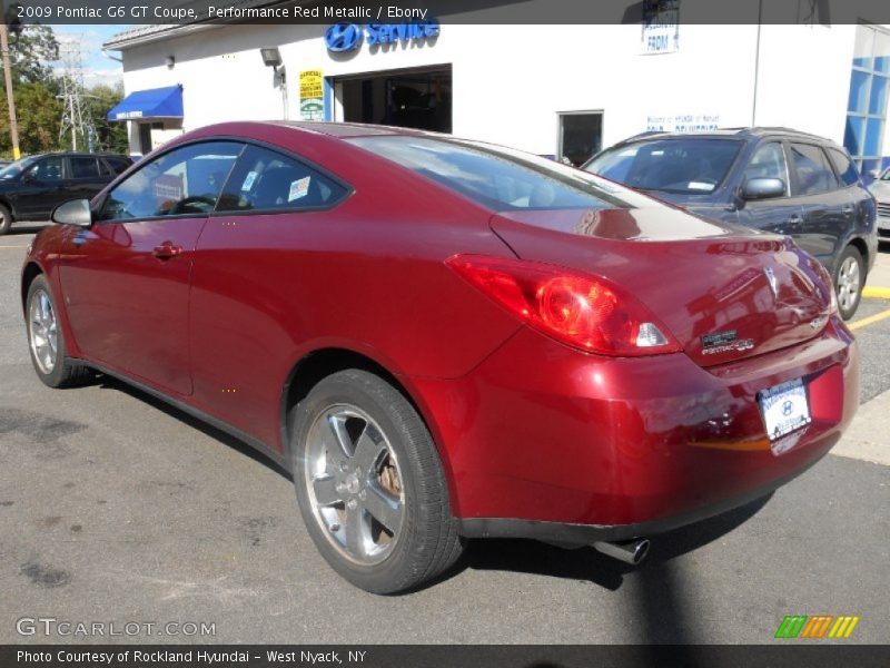Performance Red Metallic / Ebony 2009 Pontiac G6 GT Coupe