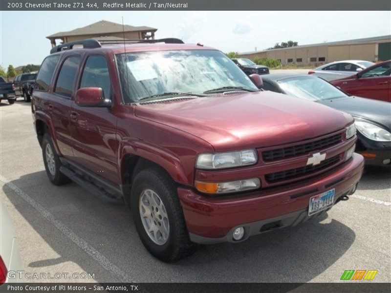 Redfire Metallic / Tan/Neutral 2003 Chevrolet Tahoe Z71 4x4