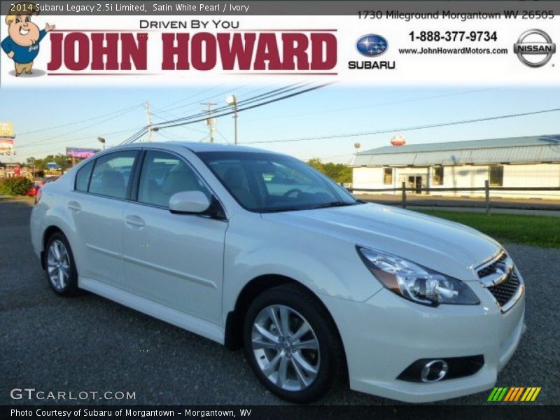 Satin White Pearl / Ivory 2014 Subaru Legacy 2.5i Limited