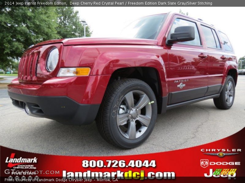 Deep Cherry Red Crystal Pearl / Freedom Edition Dark Slate Gray/Silver Stitching 2014 Jeep Patriot Freedom Edition