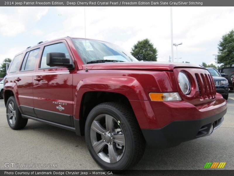 Deep Cherry Red Crystal Pearl / Freedom Edition Dark Slate Gray/Silver Stitching 2014 Jeep Patriot Freedom Edition