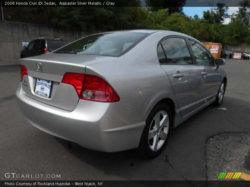 Alabaster Silver Metallic / Gray 2008 Honda Civic EX Sedan
