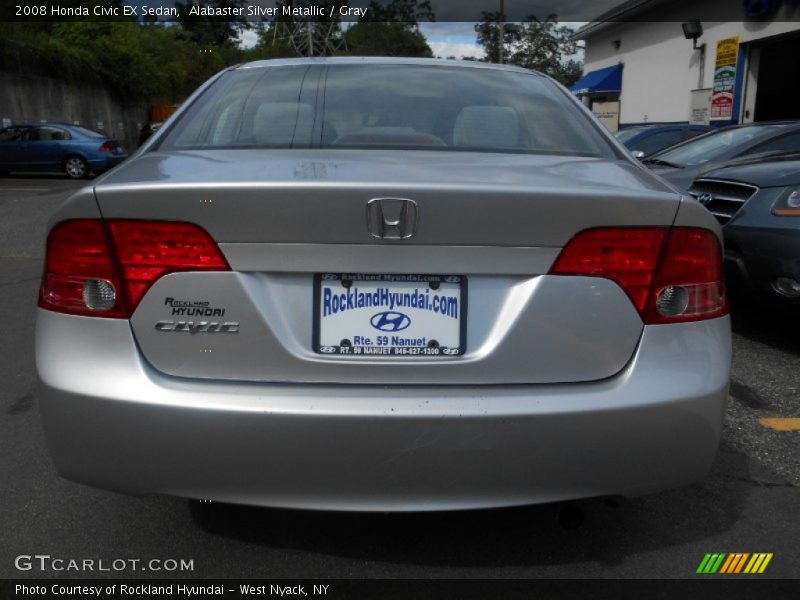 Alabaster Silver Metallic / Gray 2008 Honda Civic EX Sedan