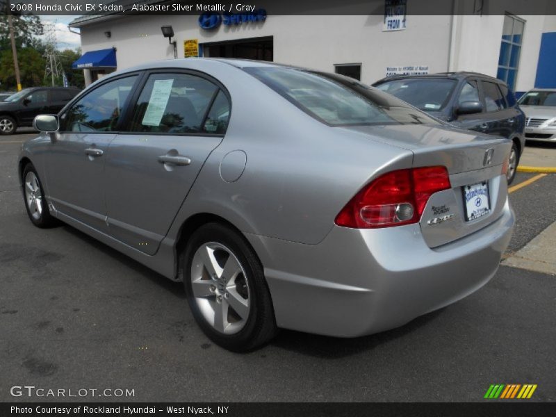 Alabaster Silver Metallic / Gray 2008 Honda Civic EX Sedan