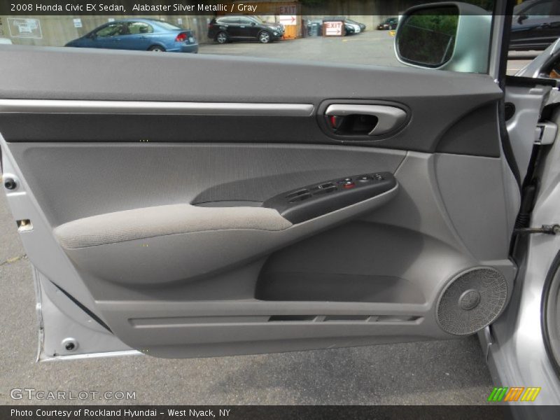Alabaster Silver Metallic / Gray 2008 Honda Civic EX Sedan
