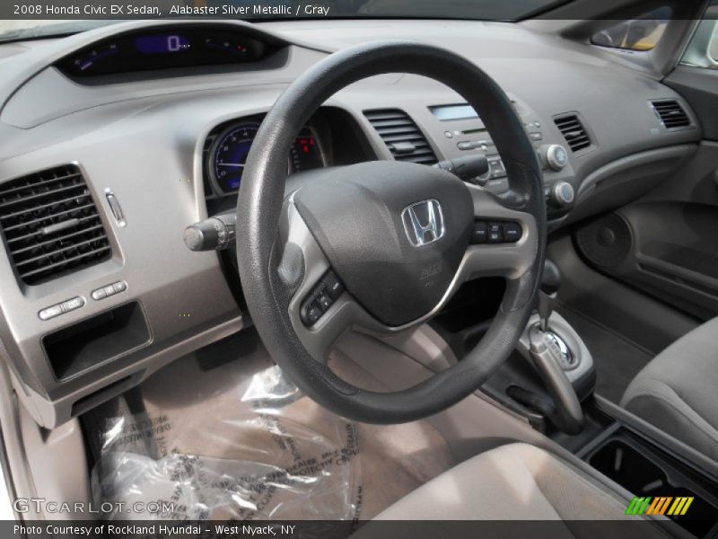 Alabaster Silver Metallic / Gray 2008 Honda Civic EX Sedan