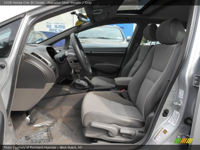 Alabaster Silver Metallic / Gray 2008 Honda Civic EX Sedan