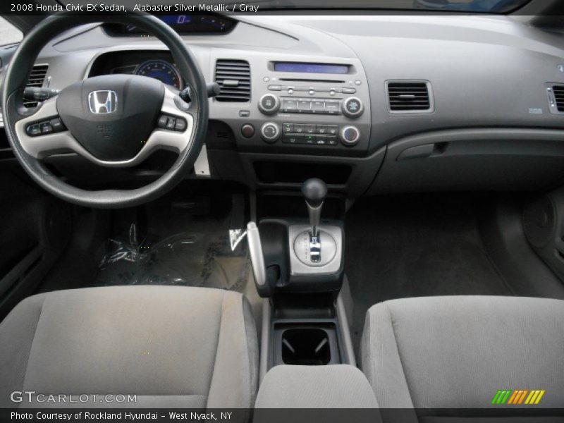 Alabaster Silver Metallic / Gray 2008 Honda Civic EX Sedan