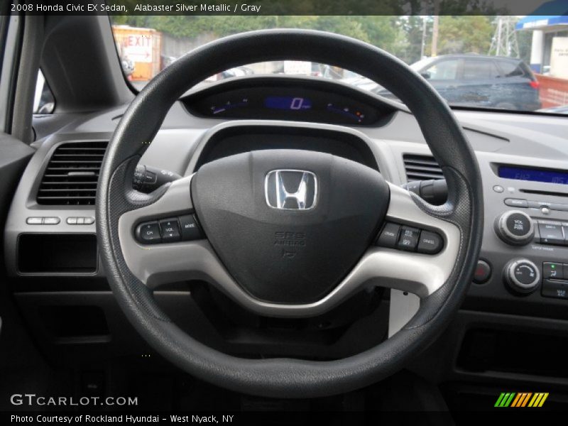 Alabaster Silver Metallic / Gray 2008 Honda Civic EX Sedan