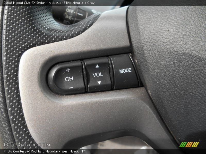 Alabaster Silver Metallic / Gray 2008 Honda Civic EX Sedan