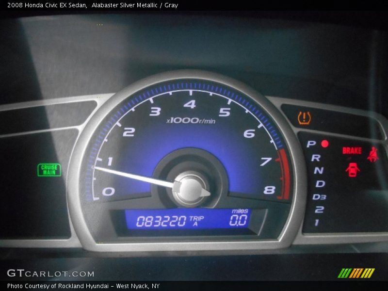 Alabaster Silver Metallic / Gray 2008 Honda Civic EX Sedan