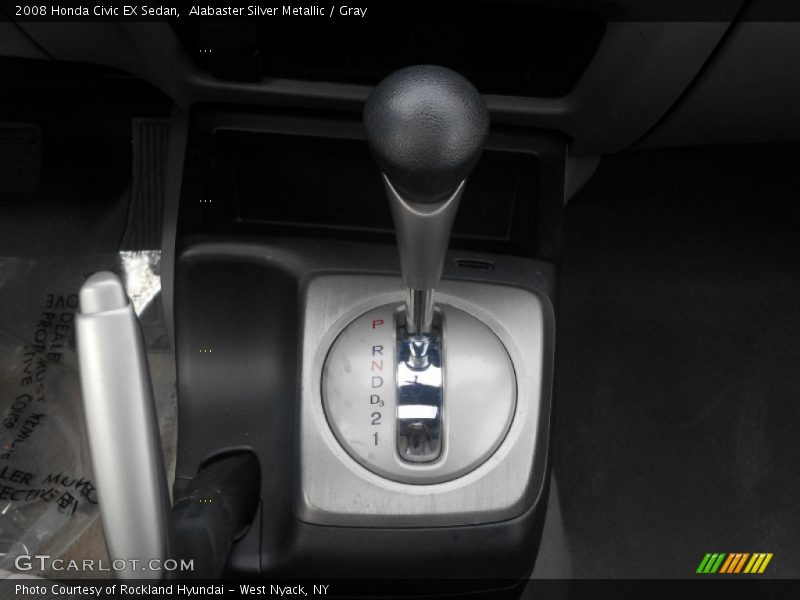 Alabaster Silver Metallic / Gray 2008 Honda Civic EX Sedan