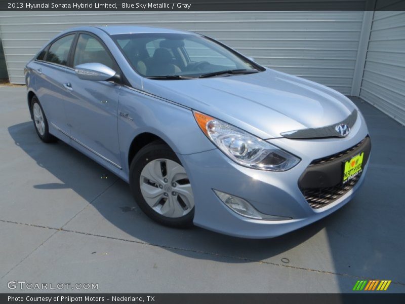 Blue Sky Metallic / Gray 2013 Hyundai Sonata Hybrid Limited