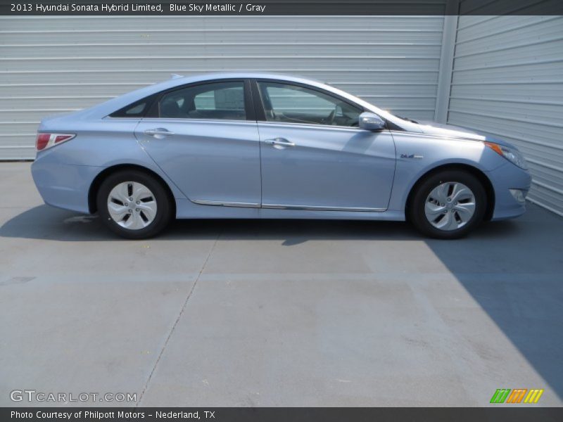 Blue Sky Metallic / Gray 2013 Hyundai Sonata Hybrid Limited