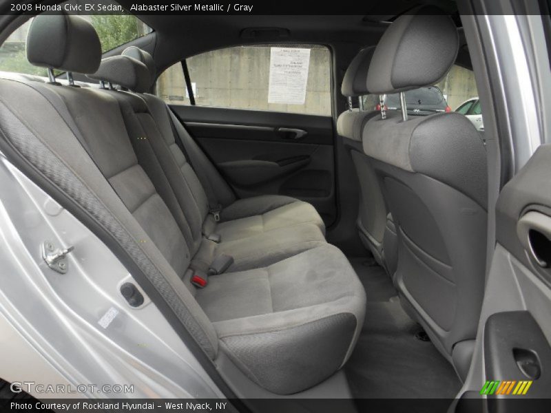Alabaster Silver Metallic / Gray 2008 Honda Civic EX Sedan