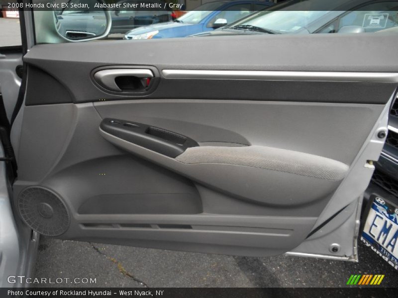 Alabaster Silver Metallic / Gray 2008 Honda Civic EX Sedan