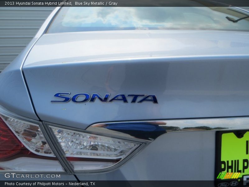 Blue Sky Metallic / Gray 2013 Hyundai Sonata Hybrid Limited