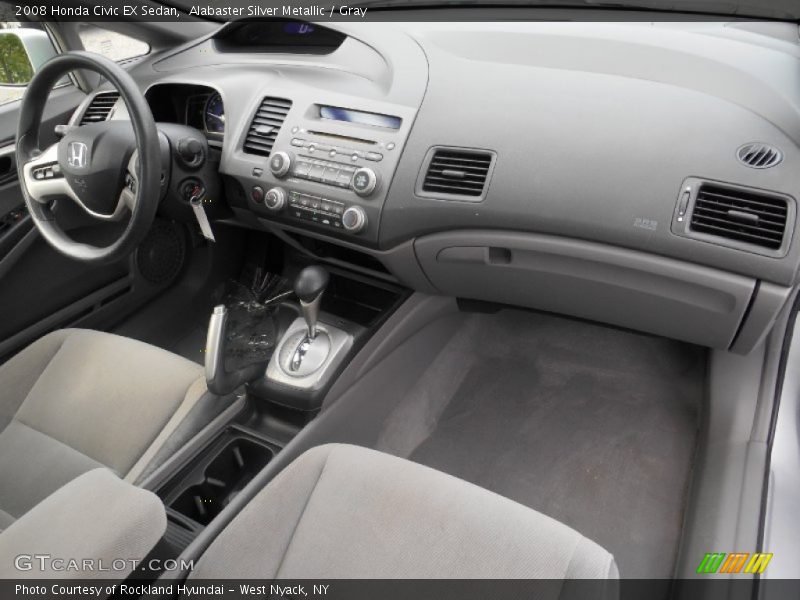 Alabaster Silver Metallic / Gray 2008 Honda Civic EX Sedan