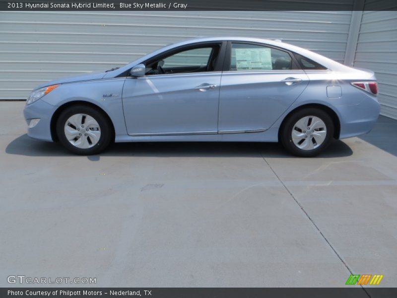 Blue Sky Metallic / Gray 2013 Hyundai Sonata Hybrid Limited