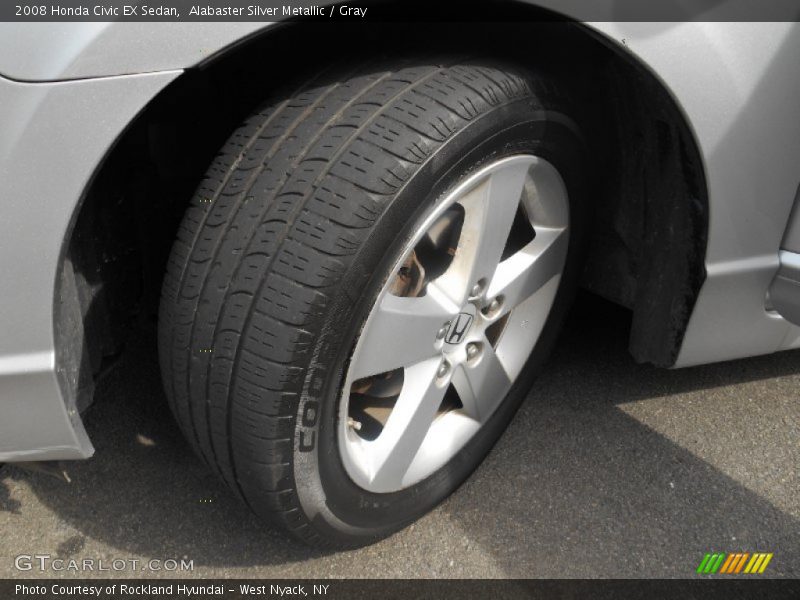 Alabaster Silver Metallic / Gray 2008 Honda Civic EX Sedan