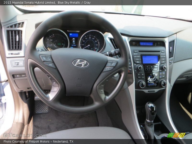 Blue Sky Metallic / Gray 2013 Hyundai Sonata Hybrid Limited