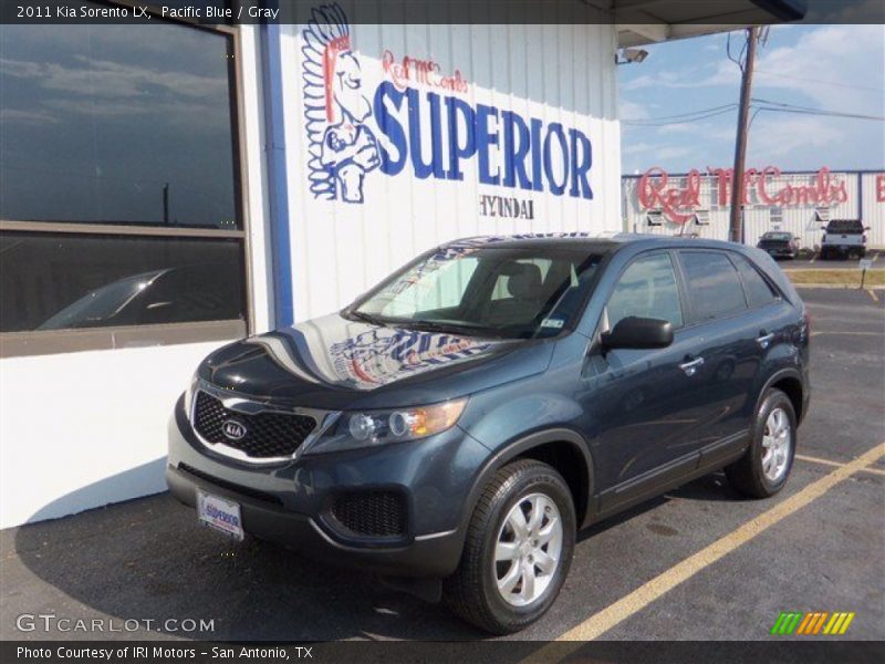 Pacific Blue / Gray 2011 Kia Sorento LX
