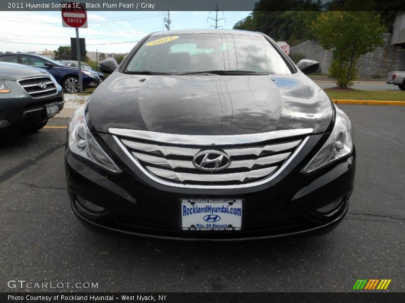 Black Plum Pearl / Gray 2011 Hyundai Sonata SE