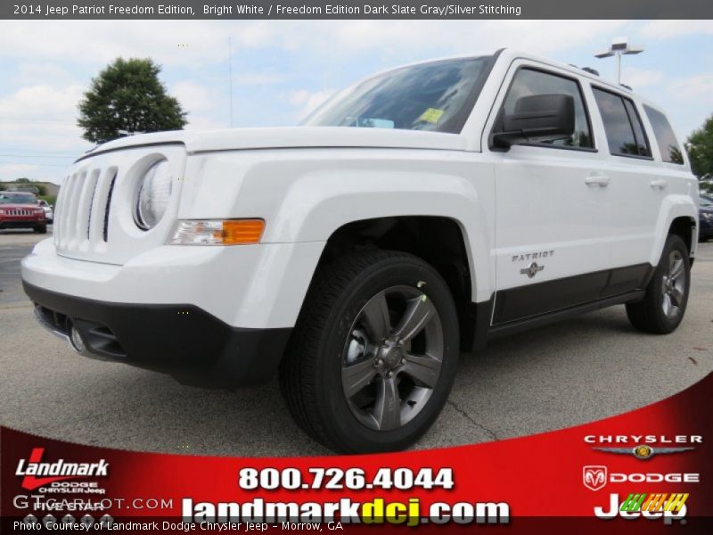 Bright White / Freedom Edition Dark Slate Gray/Silver Stitching 2014 Jeep Patriot Freedom Edition