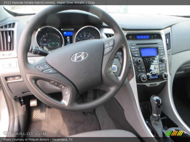 Hyper Silver Metallic / Gray 2013 Hyundai Sonata Hybrid Limited