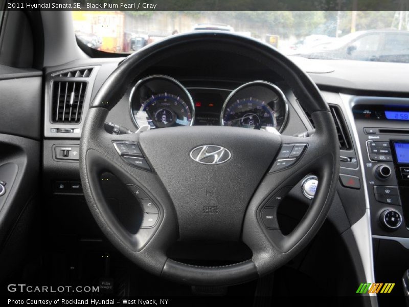 Black Plum Pearl / Gray 2011 Hyundai Sonata SE