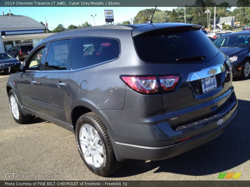 Cyber Grey Metallic / Ebony 2014 Chevrolet Traverse LT AWD