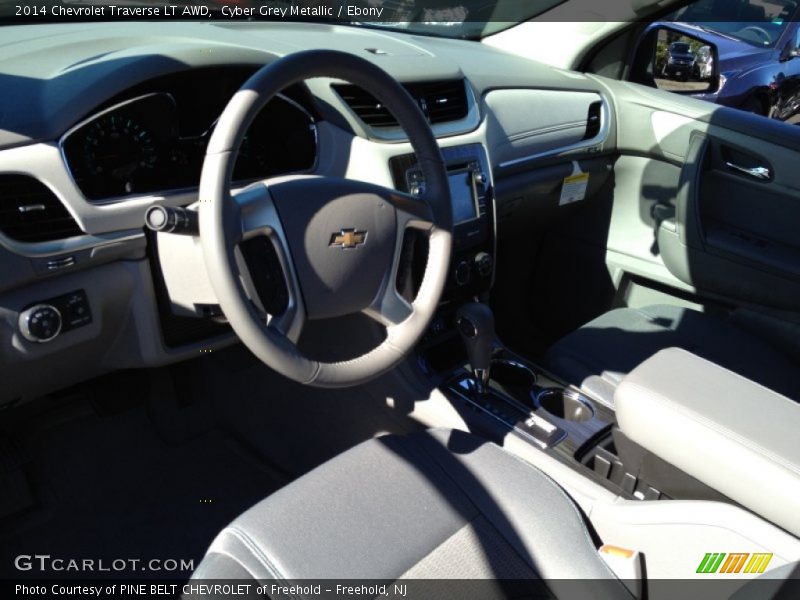 Cyber Grey Metallic / Ebony 2014 Chevrolet Traverse LT AWD