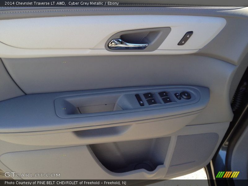 Cyber Grey Metallic / Ebony 2014 Chevrolet Traverse LT AWD