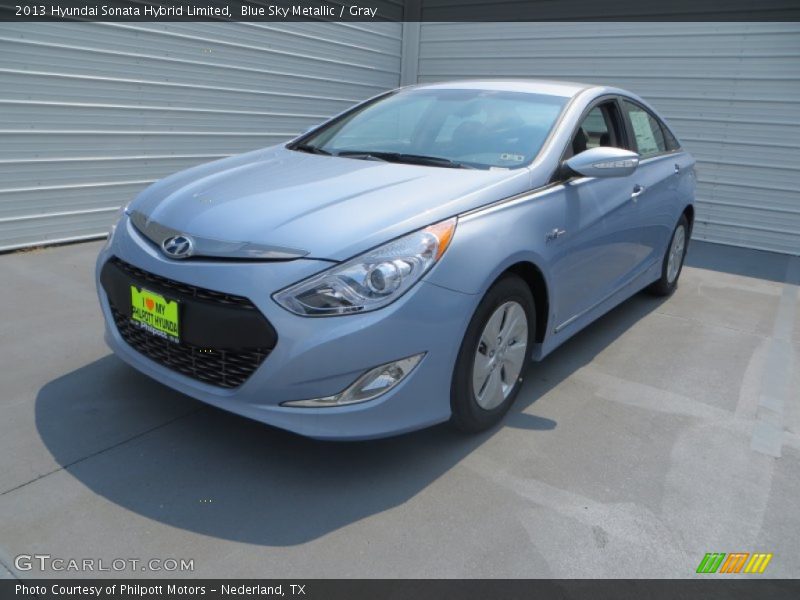 Blue Sky Metallic / Gray 2013 Hyundai Sonata Hybrid Limited