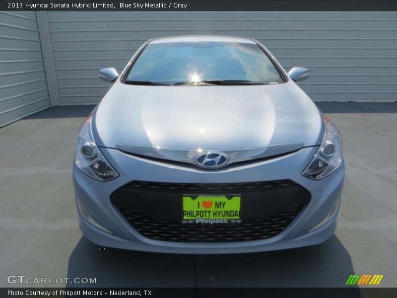 Blue Sky Metallic / Gray 2013 Hyundai Sonata Hybrid Limited