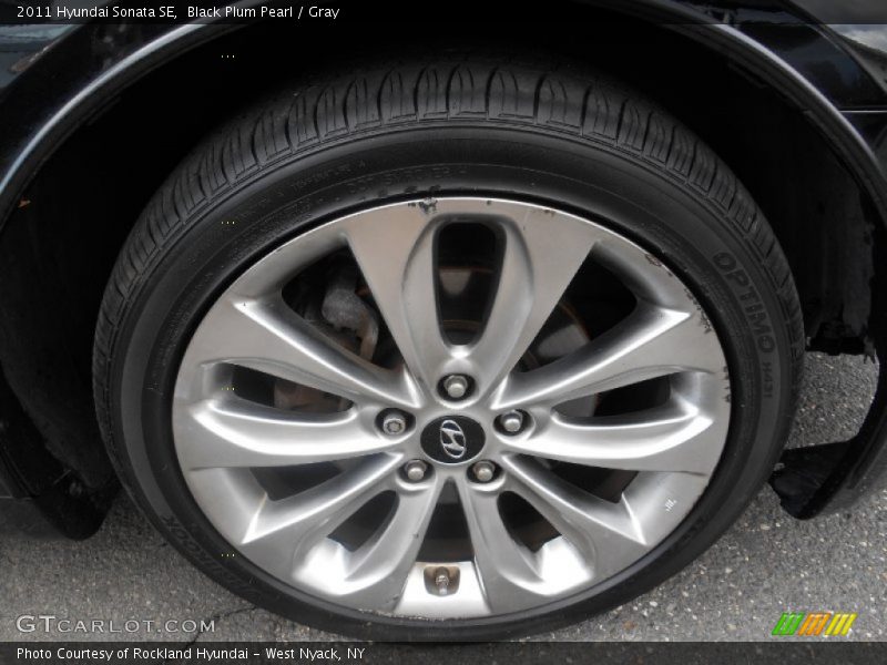 Black Plum Pearl / Gray 2011 Hyundai Sonata SE