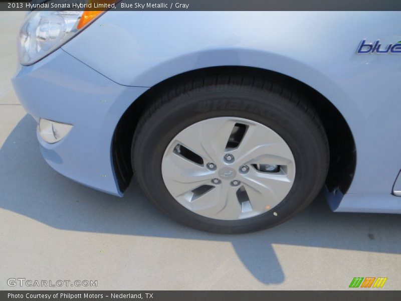 Blue Sky Metallic / Gray 2013 Hyundai Sonata Hybrid Limited