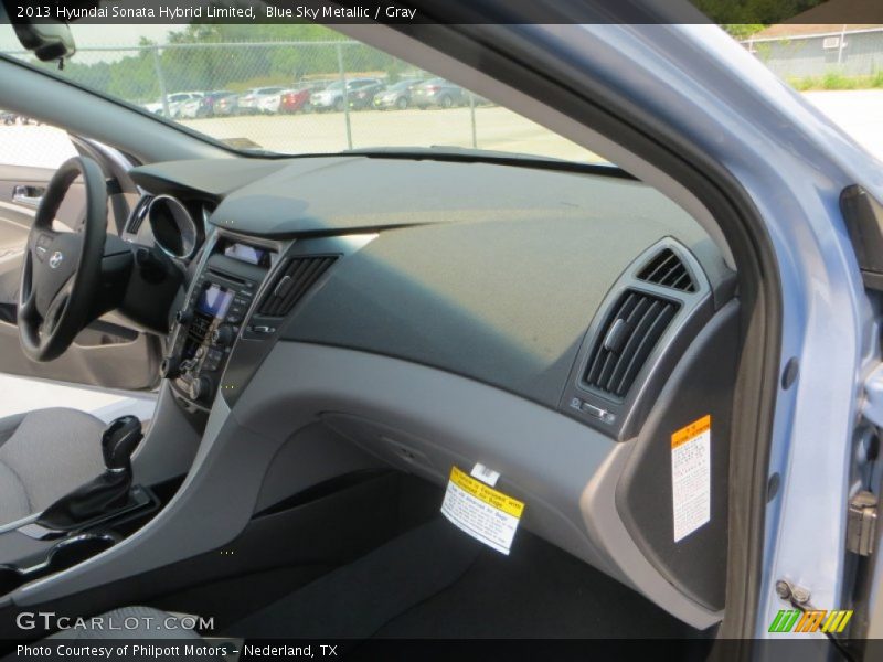 Blue Sky Metallic / Gray 2013 Hyundai Sonata Hybrid Limited