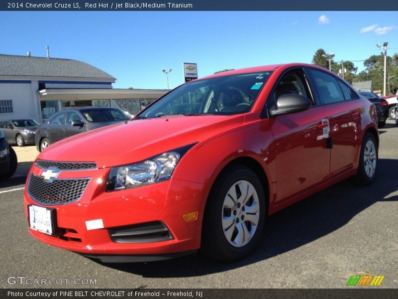 Red Hot / Jet Black/Medium Titanium 2014 Chevrolet Cruze LS