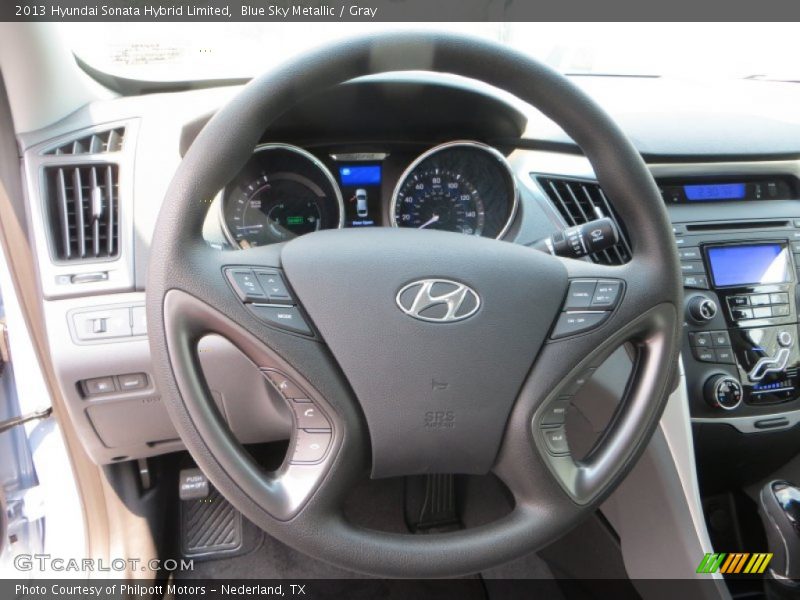 Blue Sky Metallic / Gray 2013 Hyundai Sonata Hybrid Limited