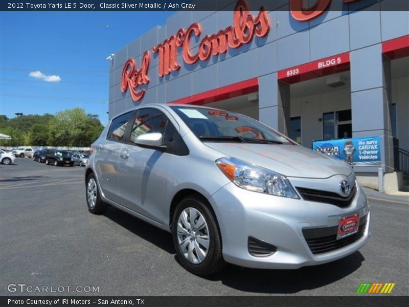 Classic Silver Metallic / Ash Gray 2012 Toyota Yaris LE 5 Door