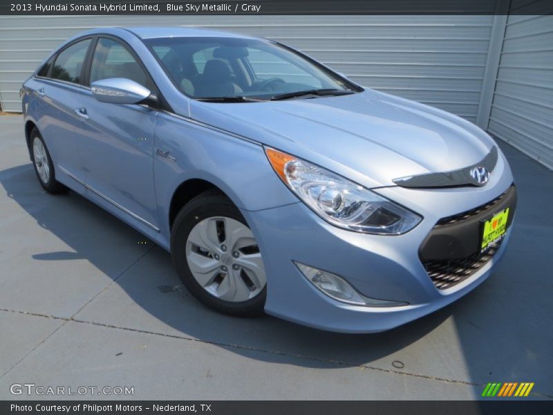 Blue Sky Metallic / Gray 2013 Hyundai Sonata Hybrid Limited